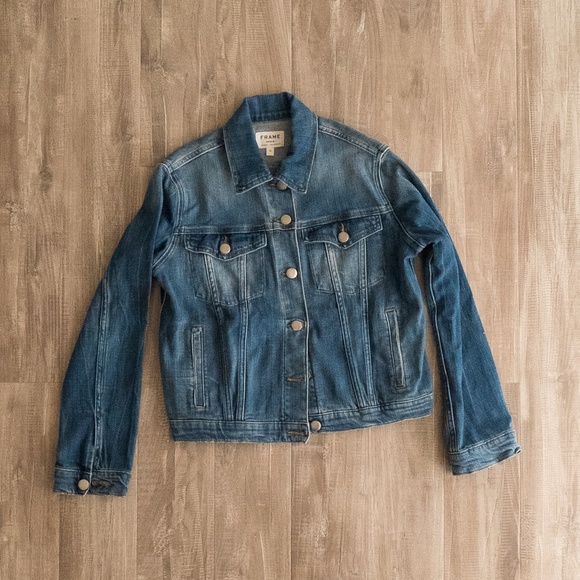 FRAME Classic blue denim jacket - Picture 4 of 15